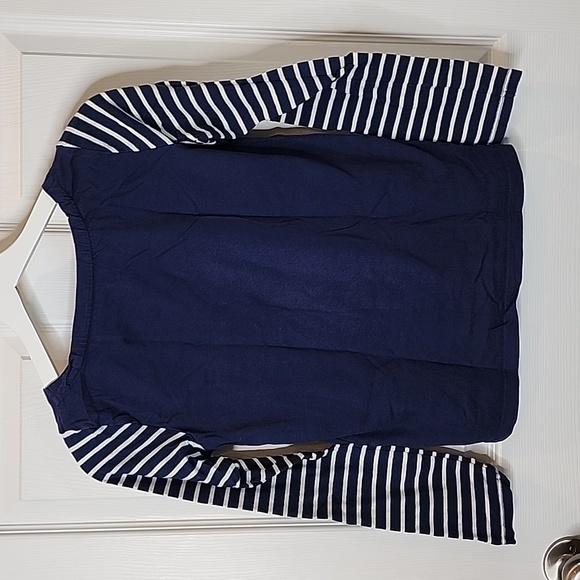 Mini Boden Long Sleeve Rainbow Pocket Tee, Kids Size 11-12 - Picture 2 of 5